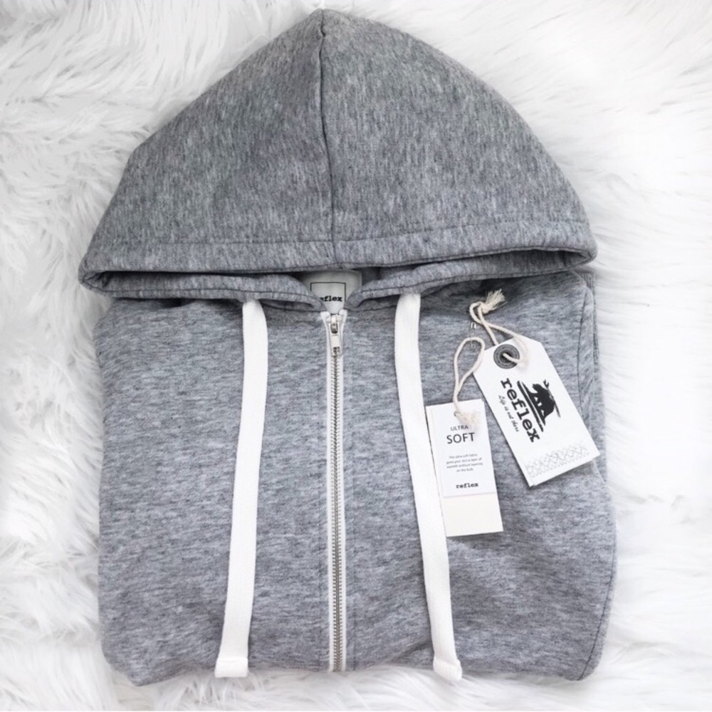 SOLD LAZY DAYS zip up - In light heather grey